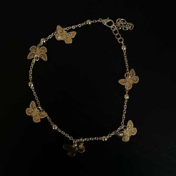 GOLD BUTTERFLY ANKLET - Picture 1 of 1